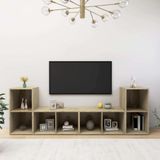 Maison Exclusive - Meuble TV, 4 pièces, aspect chêne Sonoma, 72 x 35 x 36,5 cm, bois composite