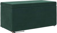 vidaXL Kruk Donkergroen 81 x 41 x 40 cm Velvet en Geëngineerd Hout