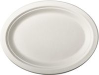Pure - Disposable Tableware Pure tableware 12x Witte suikerriet schaal 26x20 cm biologisch afbreekbaar