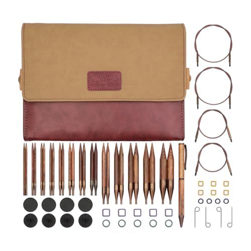 KnitPro Ginger verwisselbare naaldenset - paar rondbreinaalden 13 x 10 cm met accessoires Ginger Grande Set