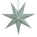 Mica Decorations kerstster groen wit gestreept (60 cm)