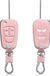 kwmobile autosleutelhoes voor Opel Vauxhall 2-knops inklapbare autosleutel - wit - Don't Touch My Key design