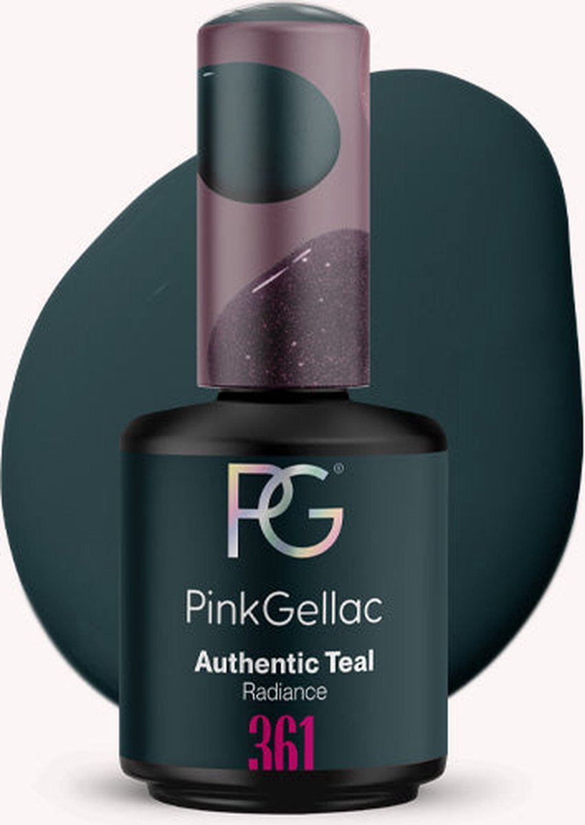 Pink Gellac - Authentic Teal - Gellak - Vegan - Blauw - Glanzend - 15ml