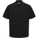 JJGLOBAL WAFFLE RESORT SHIRT SS, Schwarz