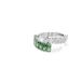 Swarovski Matrix ring, Verschillende slijpvormen, Groen, Rodium toplaag
