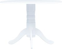 Prolenta Maison Exclusive Eettafel, wit, 106 cm, massief rubberhout