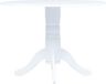 Prolenta Maison Exclusive Eettafel, wit, 106 cm, massief rubberhout