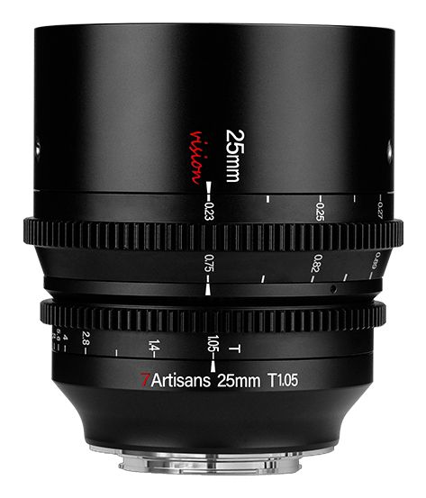 7Artisans 25mm T1.05 Cinema Lens - L-mount - Black