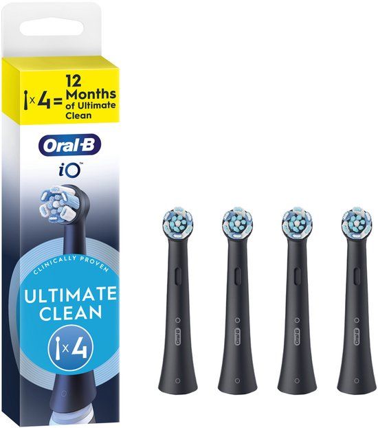 Oral-B iO Series Ultimate Clean - Opzetborstels - Zwart - 4 stuks