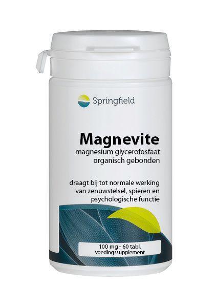 Springfield Magnevite Magnesium Glycerofosfaat 100mg Tabletten 60st