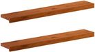 vidaXL - Raamprofielen - 2 stuks - Bruin - 90 x 20 x 2 cm - Massief Eikenhout
