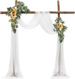 VEVOR Bruiloft Boog Bloemen Set met 2 Bloemen en 1 Gordijn - Geel