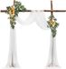 VEVOR Bruiloft Boog Bloemen Set met 2 Bloemen en 1 Gordijn - Geel