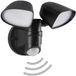 Telefunken LED-buitenwandlamp met sensor, zwenkbaar 10 W, 1000 lumen, 4000 K, neutraal wit licht, IP44, 258 x 218 x 160 mm (l x b x h), projectie 160 mm, zwart