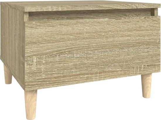 vidaXL Bijzettafel 50x46x35 cm bewerkt hout sonoma eikenkleurig