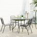 Maison Exclusive - Lot de 5 chaises de jardin, empilables, en acier thermolaqué