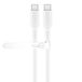 goobay USB C oplaadkabel 1,5 m met 60 W Power Delivery snellaadfunctie, robuuste en flexibele kabel van vloeibare siliconen in wit voor iPhone 16, Galaxy S25, Pixel 9, tablets en laptops - 77743