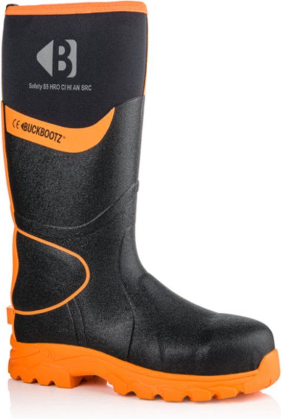 Merkloos BuckBootz BBZ8000 Veiligheidslaarzen - S5 - Zwart/Oranje - Maat 40
