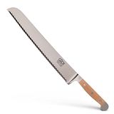 GÜDE Solingen Broodmes Links- en rechtshandig gesmeed, 32 cm, perenhout, ALPHA PEER, dubbele bolster, Handgemaakt Duitsland