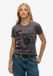 Superdry Band Merch Aansluitend T-shirt Dames Rock Dark Grey Katoen UK14-EU42