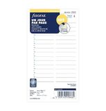 FIL OFAX 68432-1 navulverpakking voor persoonlijke organizer, 1 dag per pagina, formaat: 9,5 x 17 cm, januari tot december 2023, wit papier.