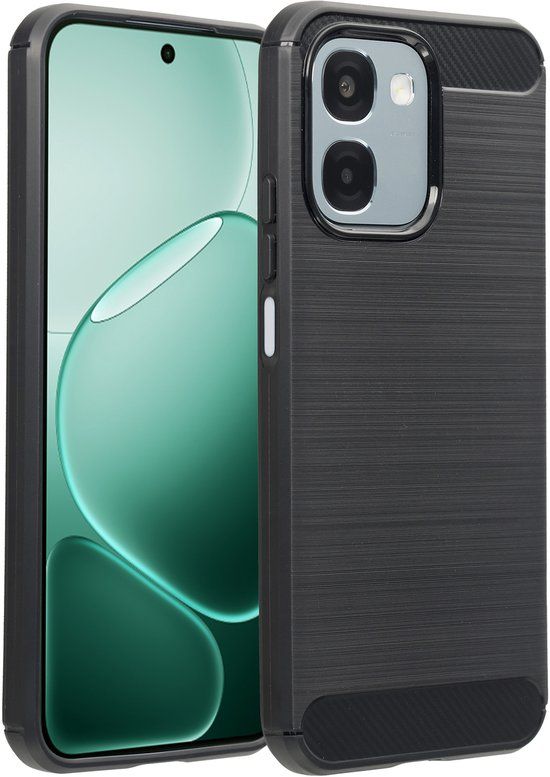 imoshion Hoesje - Geschikt voor Oppo A6 (5G) - Brushed Backcover - Zwart