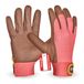 Gebol Lonicera | 1 paar | maat XS (maat 6) | tuinhandschoen van echt leer en gerecycled materiaal | klittenbandsluiting voor een goede grip | voor dames | roze/bruin