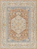 Surya Boka vloerkleed wasbaar oosters vintage donkeroranje
