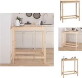 vidaXL Bartafel 100x50x110 cm massief grenenhout