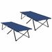 vidaXL - Lit de camping pliable - Bleu - 206 x 76 x 74 cm