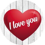 Bellatio Decorations 25x Bierviltjes I love you hartje