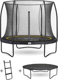 Salta Comfort Edition Trampoline - ø 251 cm - Zwart - Inclusief ladder en afdekhoes