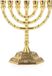 BRTAGG Menorah-kaarsenhouder met 7 armen en 13 cm hoogte - Goud