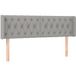 Tête De Lit Tissu Gris 163x16x78/88 Cm