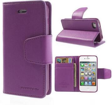 Goospery Sonata Leather case hoesje iPhone 4 4S Paars