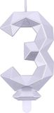 Kaars Diamond Silver Kaars Nr. 3