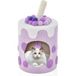 Coast Huismand - Poteau griffoir rotatif - Jouet - 67 x 37 x 37 cm - Violet & Blanc