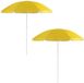 Merkloos Strand/tuin parasol verstelbaar - Geel - Nylon - 200 cm - UV bescherming