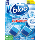 Blooo 2-in-1 Reinigingsschuim Fresh Scent Original Blue Toiletblok Kubus - 2 x 50 g