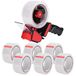 Zuvo Heavy Duty tapepistool en dispenser met 6 doorzichtige verpakkingstapes. Transparante verpakkingstape 48 cm x 66 m met metalen tapepistooldispenser voor het verplaatsen van dozen, magazijn of