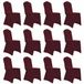 vidaXL Housse de chaise stretch 12 pièces bordeaux