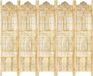 vidaXL Kamerscherm 5 panelen handgesneden 200x165 cm massief mangohout