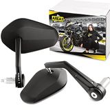 Area1 Premium Stuurspiegel voor de motorfiets, CNC/aluminium achteruitkijkspiegel set (rechts en links) voor de motorfiets, met E-keurmerk, compatibel met KSR, Moto, Mondial en LS1