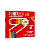 SEVEN Puntapro 3.0 Viltstiften voor school, doos met 18 stuks, kleurmarkers, super wasbaar, kinderen en jongeren