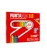 SEVEN Puntapro 3.0 Viltstiften voor school, doos met 18 stuks, kleurmarkers, super wasbaar, kinderen en jongeren