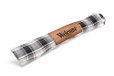 Sweet Home - Tochtstopper voor deuren en ramen, diameter 10 cm, lengte 80 cm, materiaal polyesterweefsel, tartan wit/zwart/beige, patch Welcome