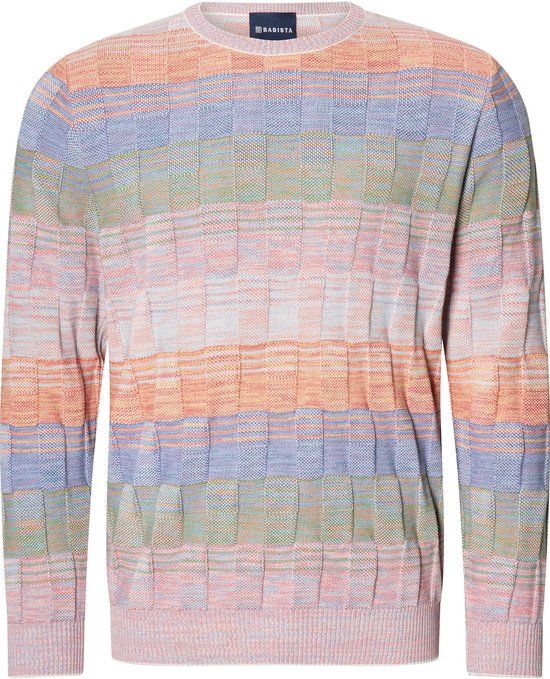 Babista Heren Trui - Roze - Maat 60/62 - Katoen/Acryl - Loose Fit - Casual