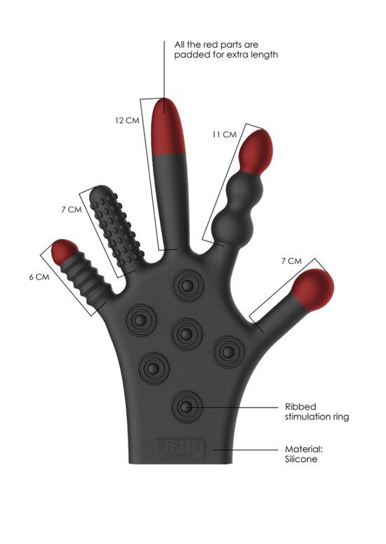 Silicone Anal Dildo - Black - 19 cm
