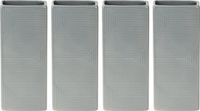 Excellent Houseware Waterverdamper radiator - 4x - grijs - met relief - kunststeen - 18 cm - luchtbevochtiger