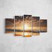 Homemania Wandbord zee 5 natuur en landschappen voor woonkamer, meerkleurig, 100 x 3 x 60 cm, HM205PKNV-256, polyester, hout